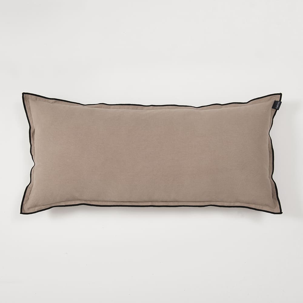 Cojín Lino Borde Beige