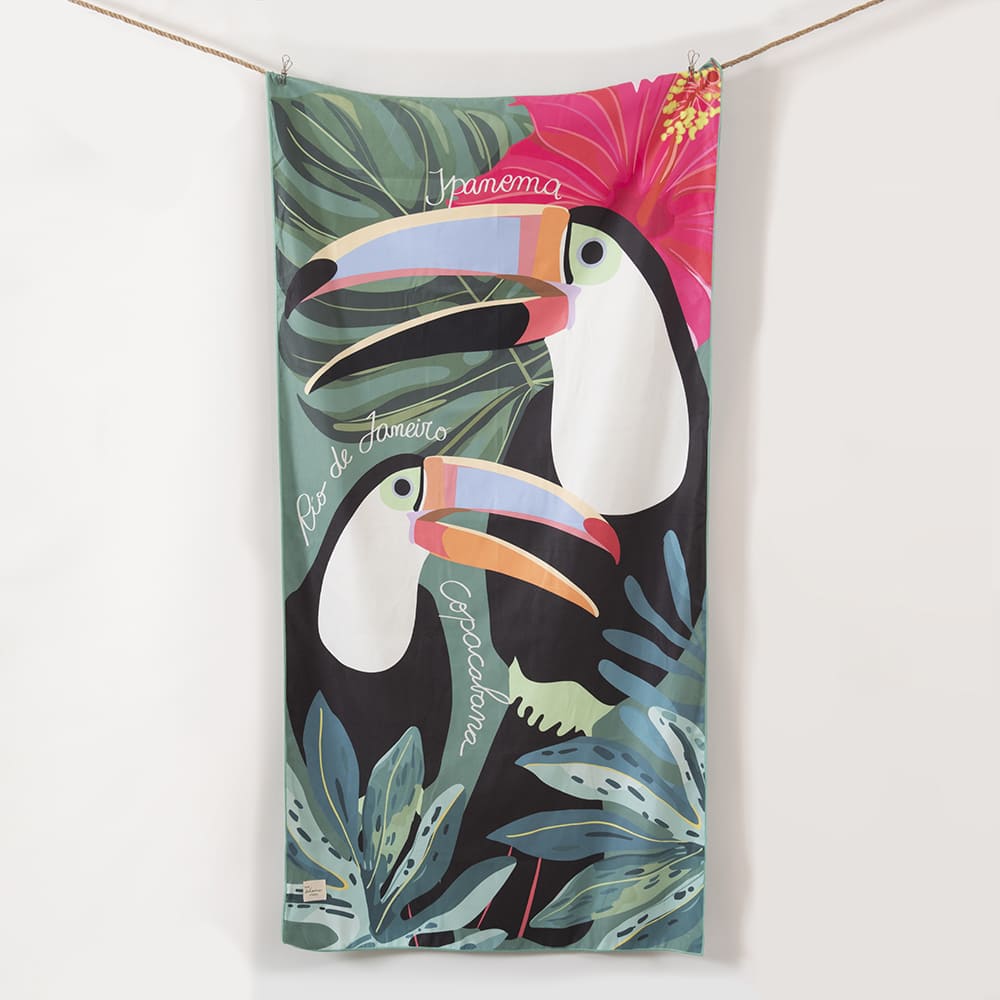 Toalla Playa Microfibra Rio Verde