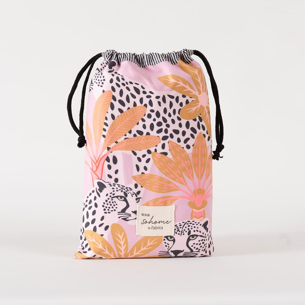Toalla Playa XL Microfibra Jaguar Malva