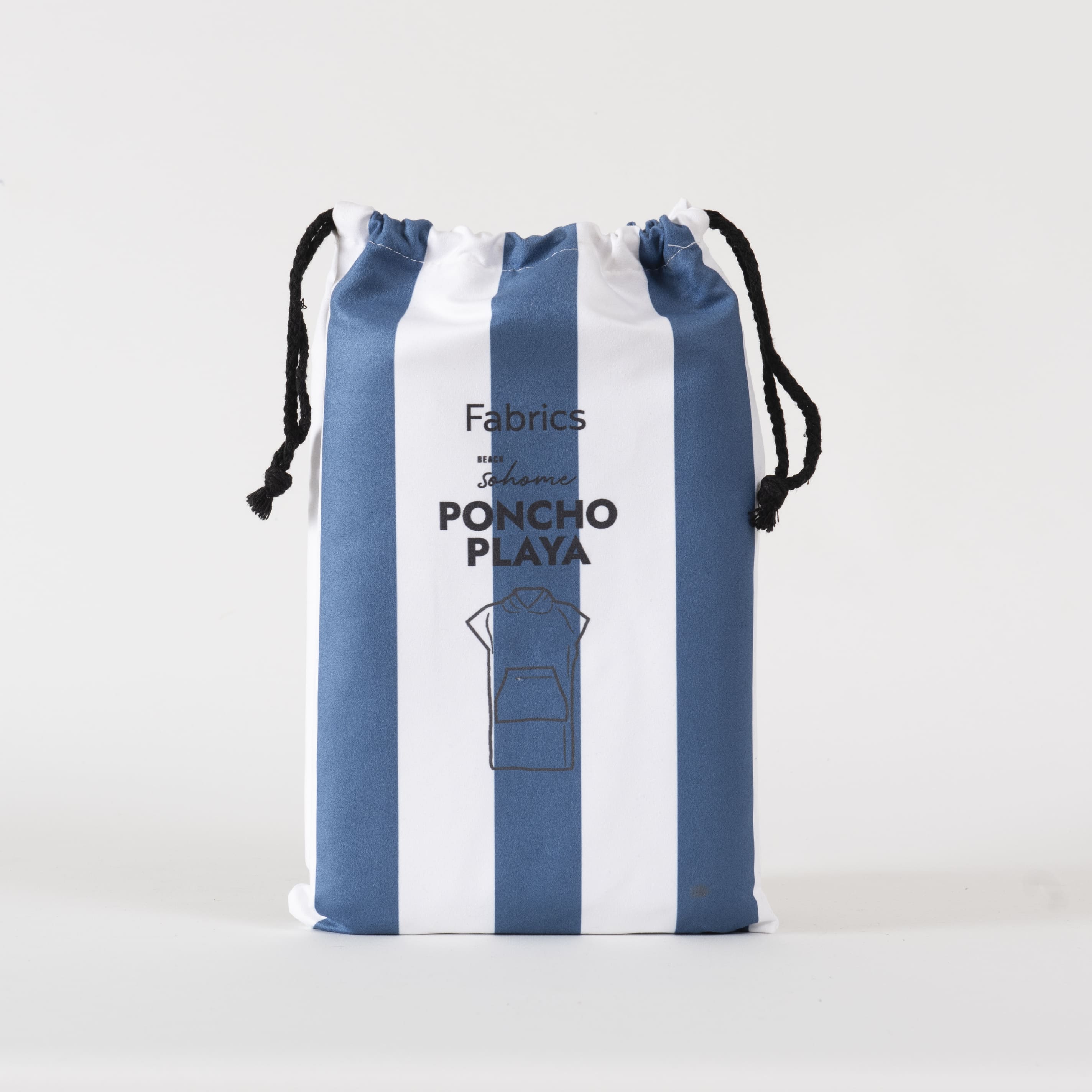 Poncho Playa Rayas Azul