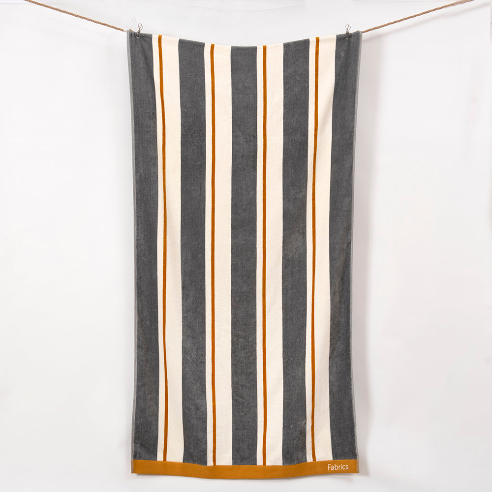 Toalla Playa Jacquard Barcelo Gris