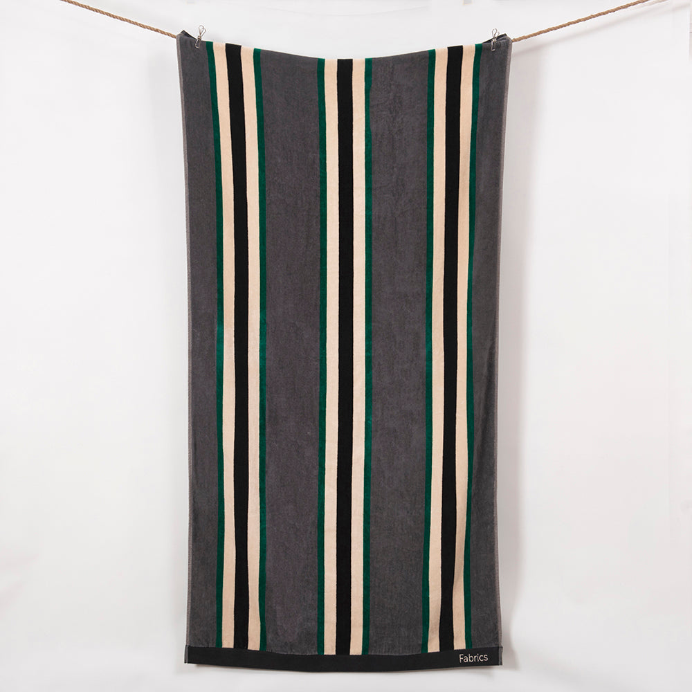Toalla Playa Jacquard Miro Gris