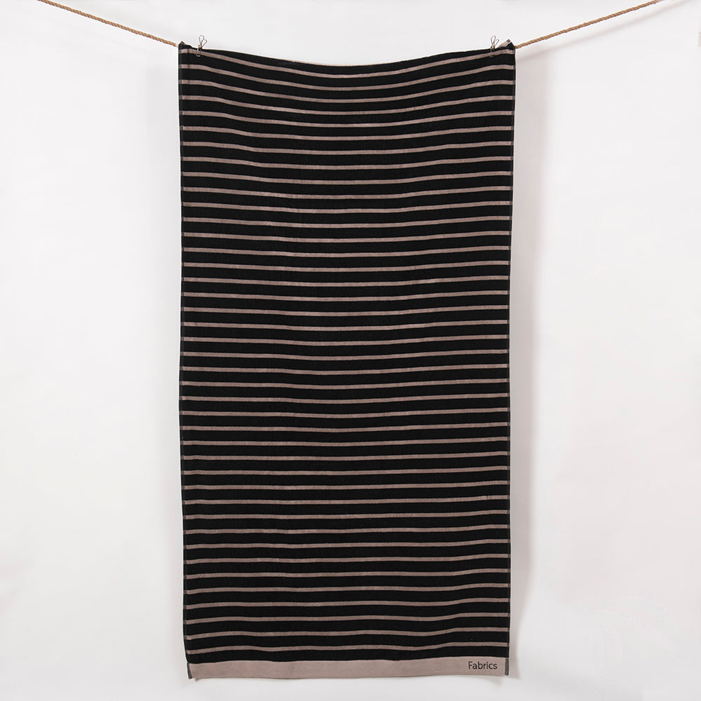 Toalla Playa Jacquard Greco Negro