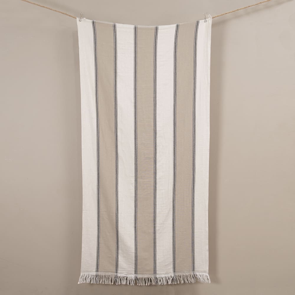 Toalla Playa Flecos Buzios Beige