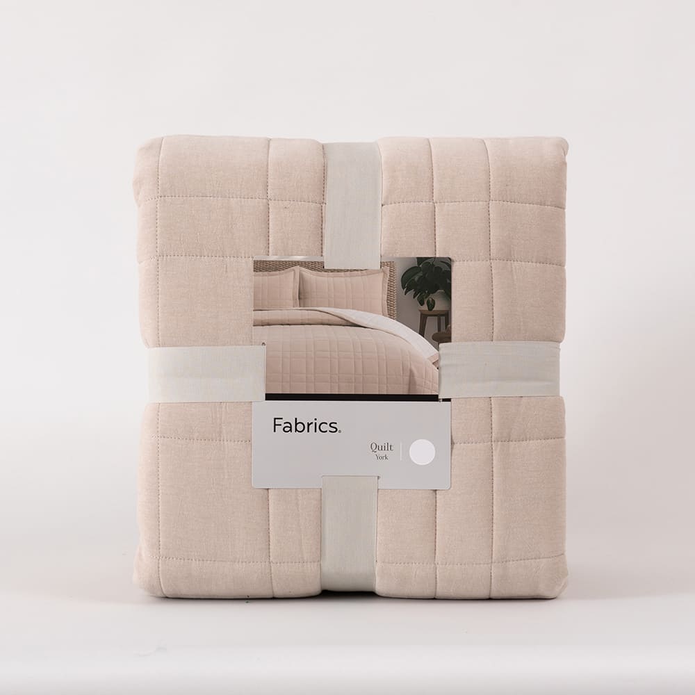 Cubrecama Quilt York King Beige