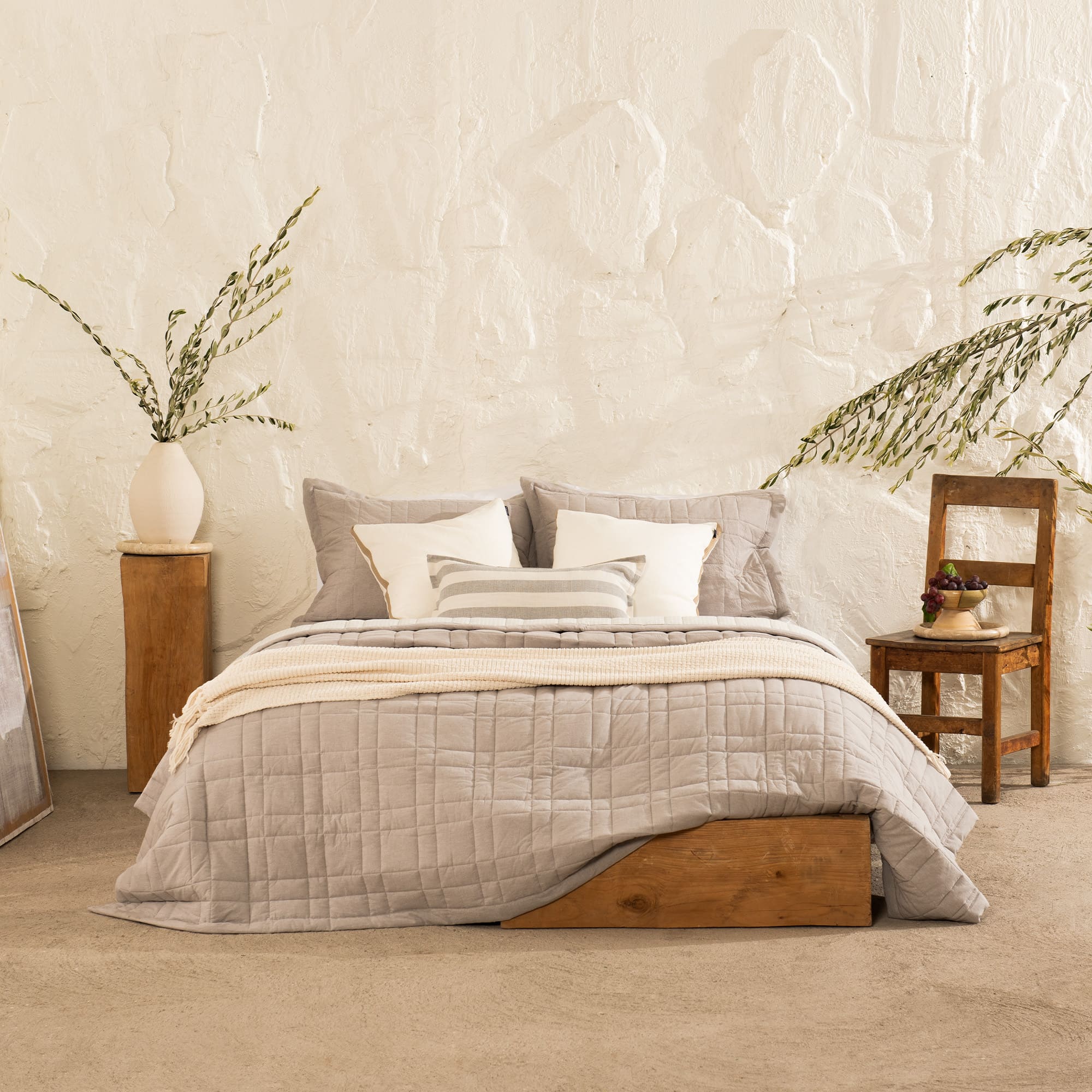 Cubrecama Quilt York 1.5 Plazas Perla