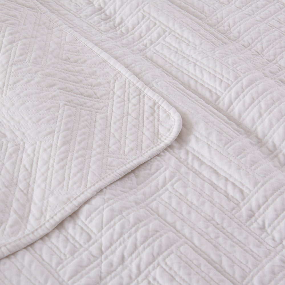 Cubrecama Quilt London Super King Blanco
