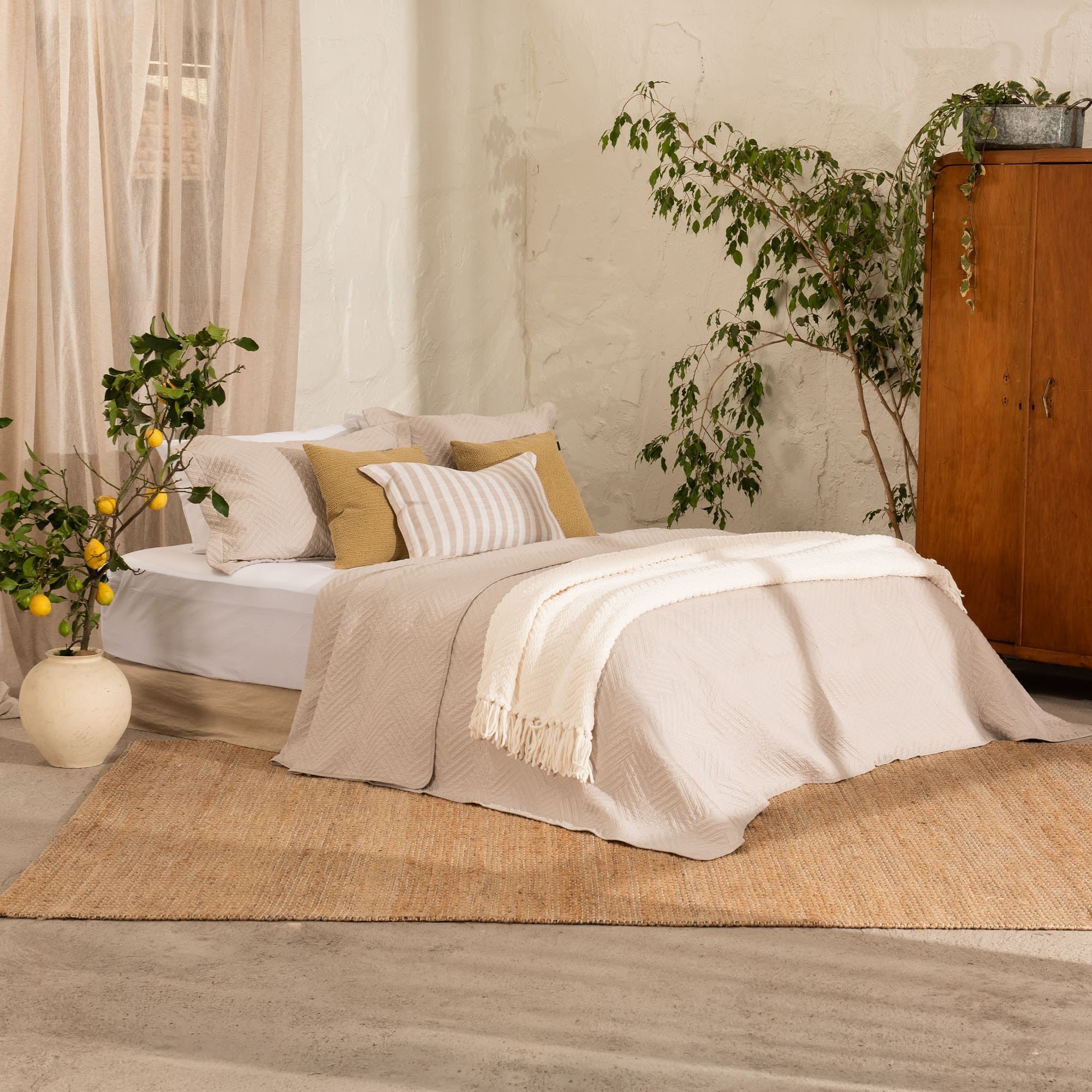 Cubrecama Quilt London 2 Plazas Champagne