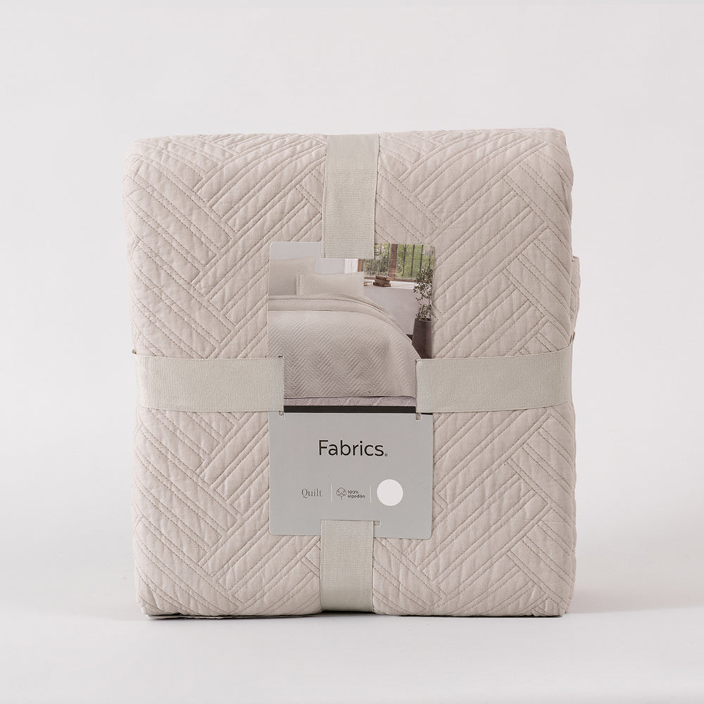 Cubrecama Quilt London 2 Plazas Champagne