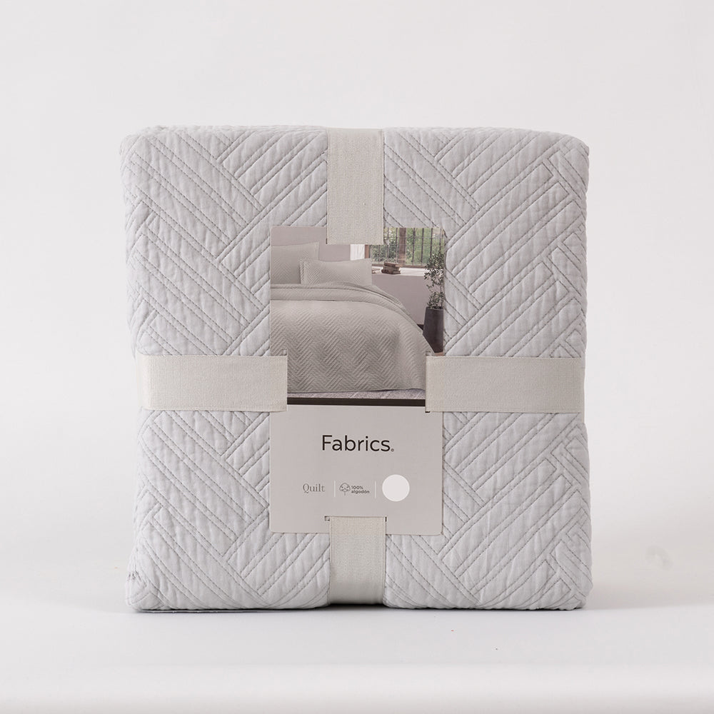 Cubrecama Quilt London 2 Plazas Perla