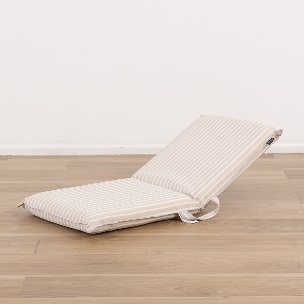 Silla Playa Plegable Fold Rayas Beige