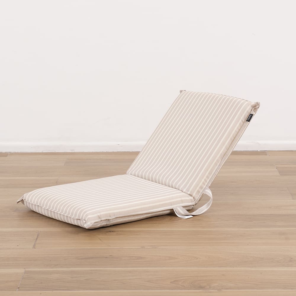 Silla Playa Plegable Fold Rayas Beige