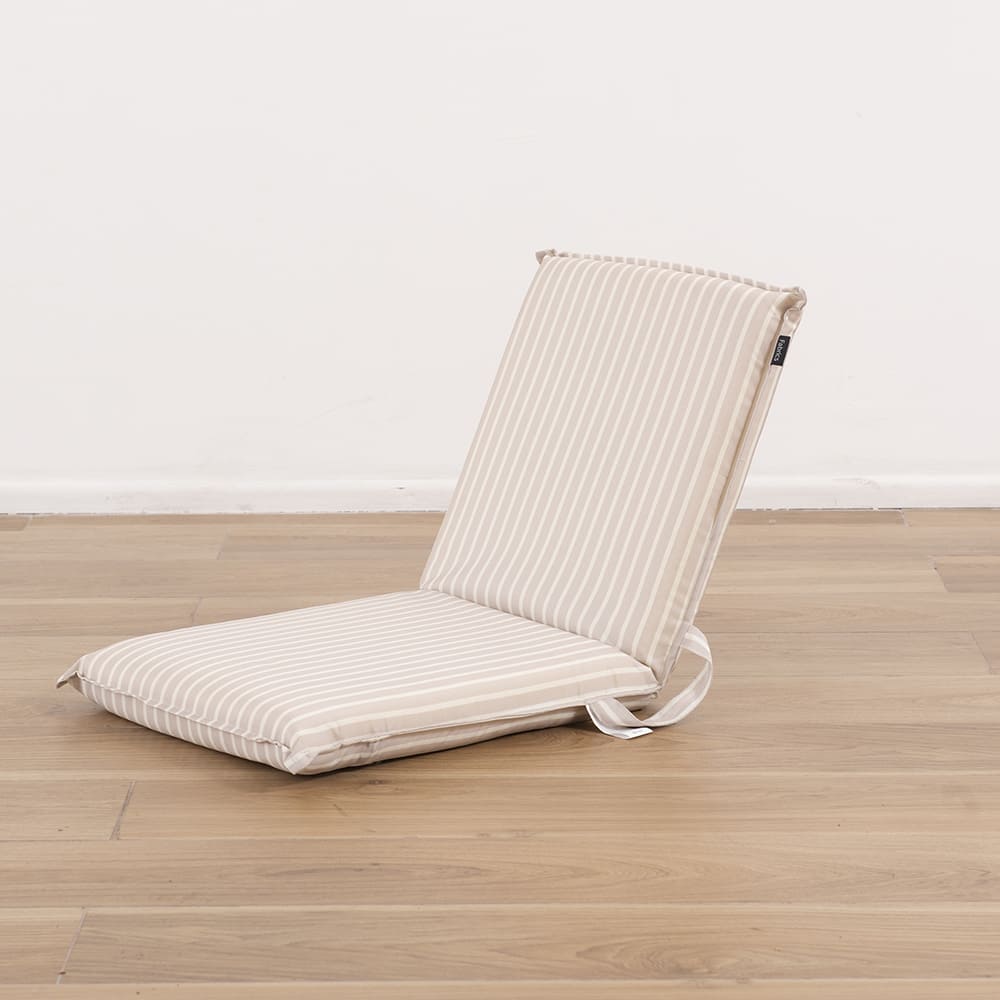 Silla Playa Plegable Fold Rayas Beige