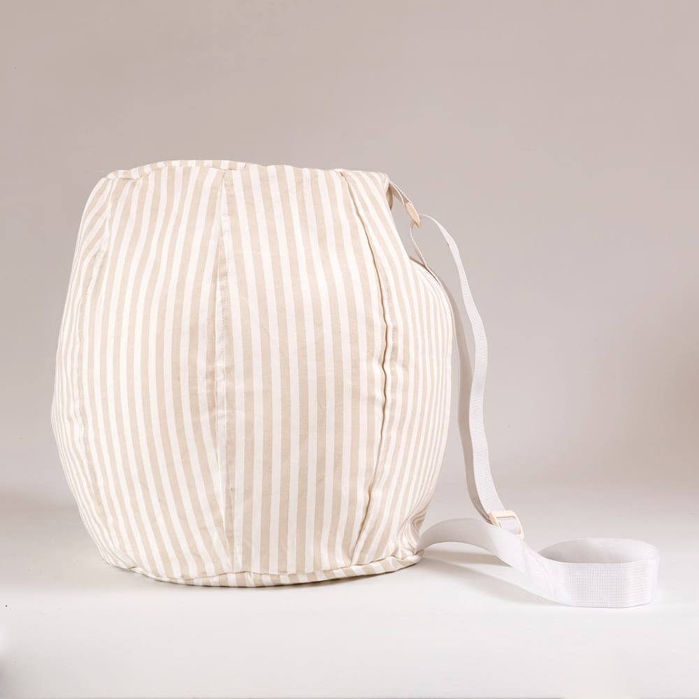 Mochila Cojín Playa Rayas Beige