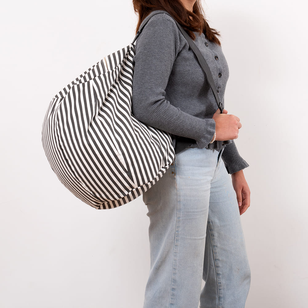 Mochila Cojín Playa Rayas Marengo