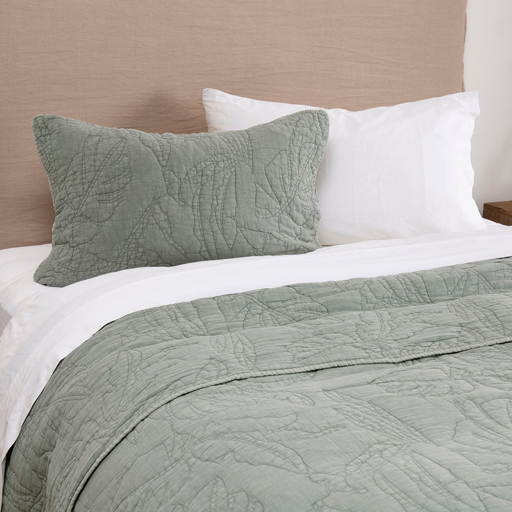 Cubrecama Quilt Stone Washed 1.5 Plazas Turquesa
