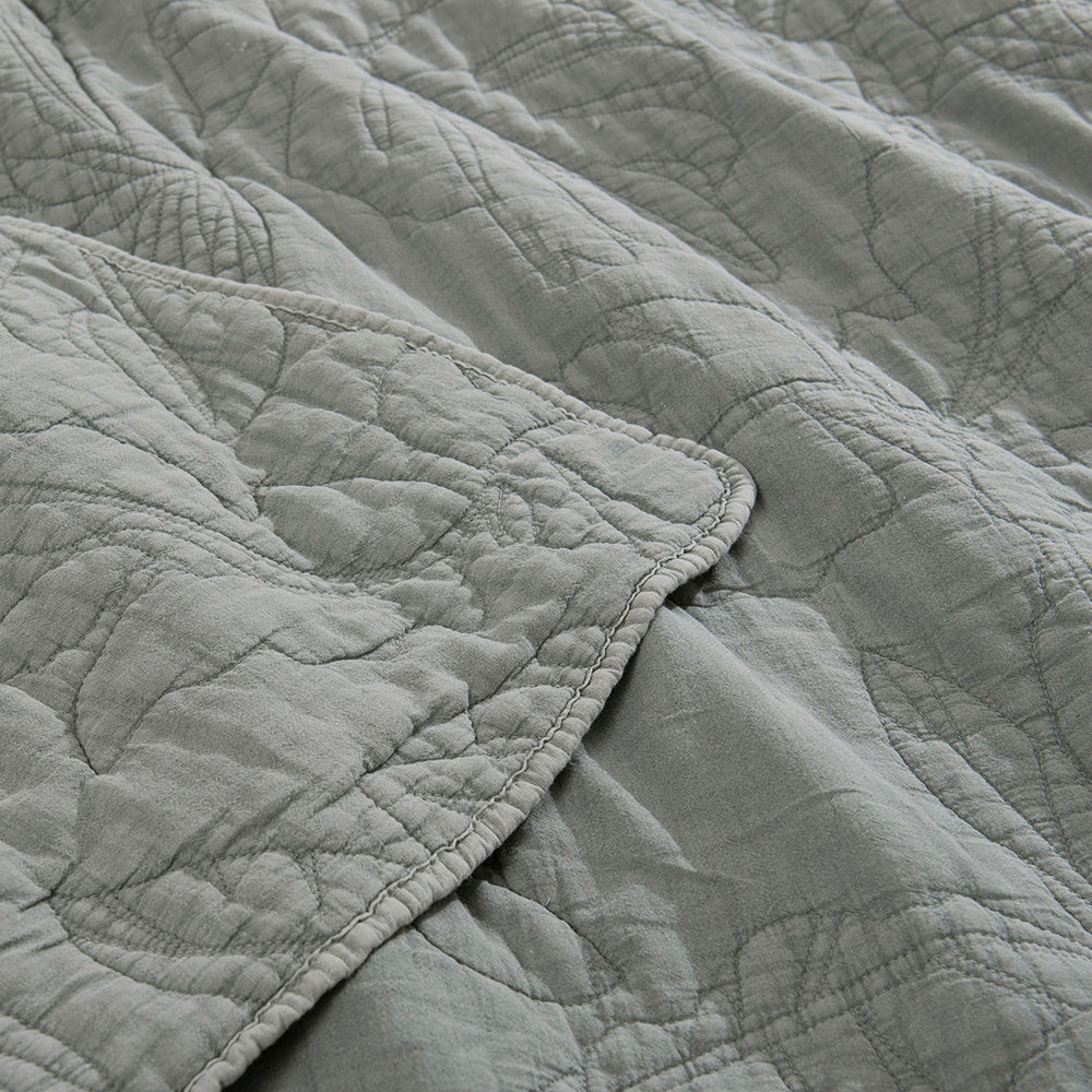 Cubrecama Quilt Stone Washed 1.5 Plazas Turquesa