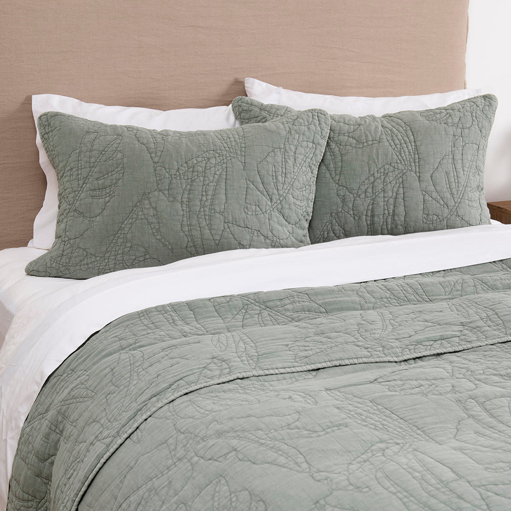 Cubrecama Quilt Stone Washed 2 Plazas Turquesa