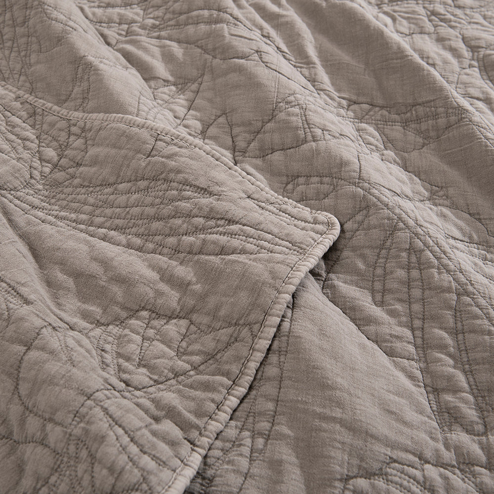 Cubrecama Quilt Stone Washed King Visón