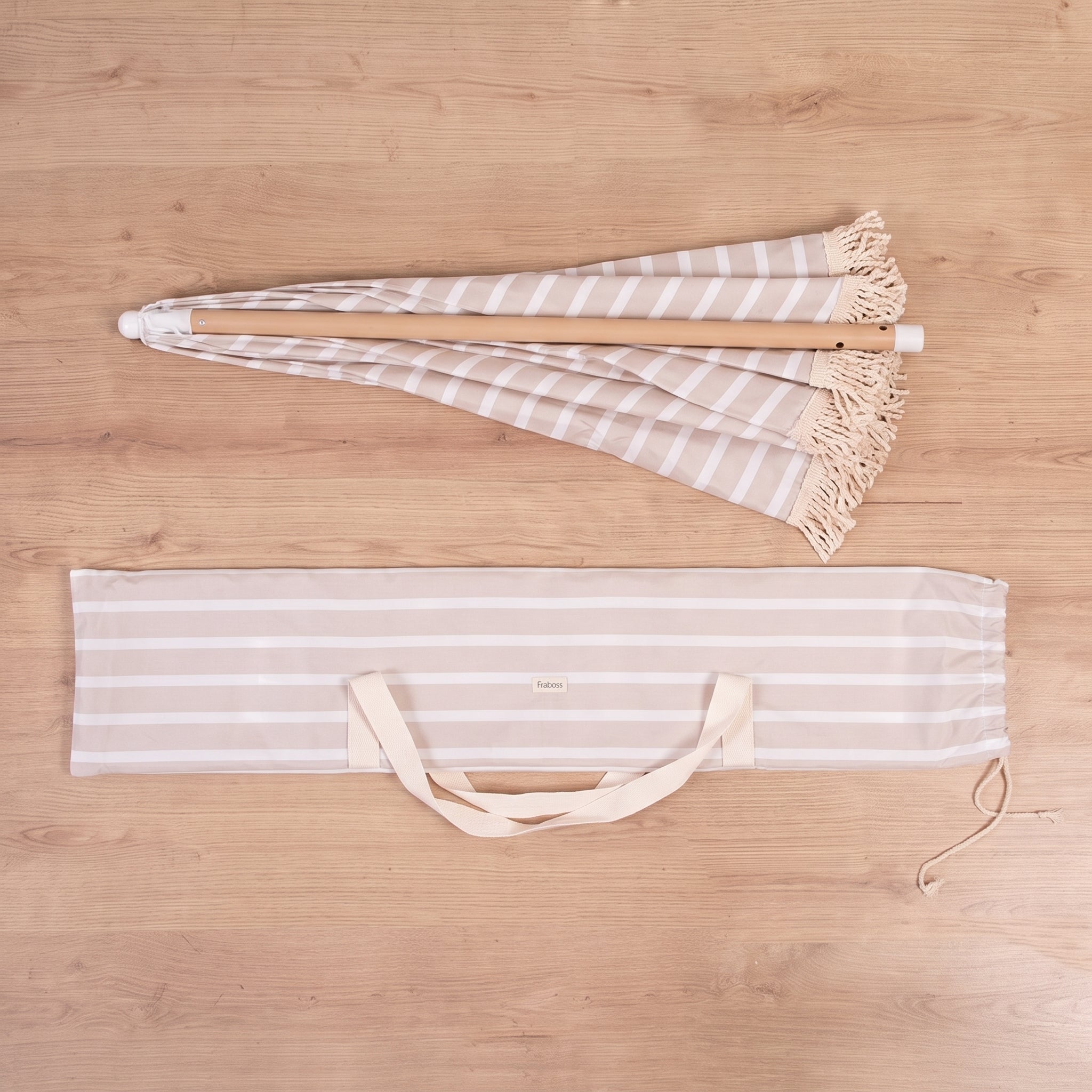Quitasol Cascais Beige Rayas 167cm