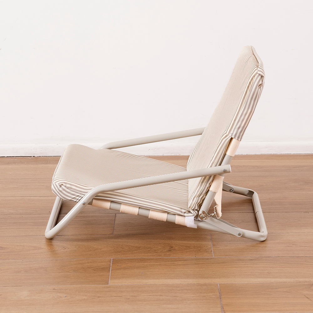 Silla Playa Flip Verde Rayas