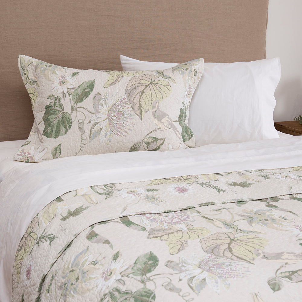 Cubrecama Quilt Estampado Barbados 1.5 Plazas Beige