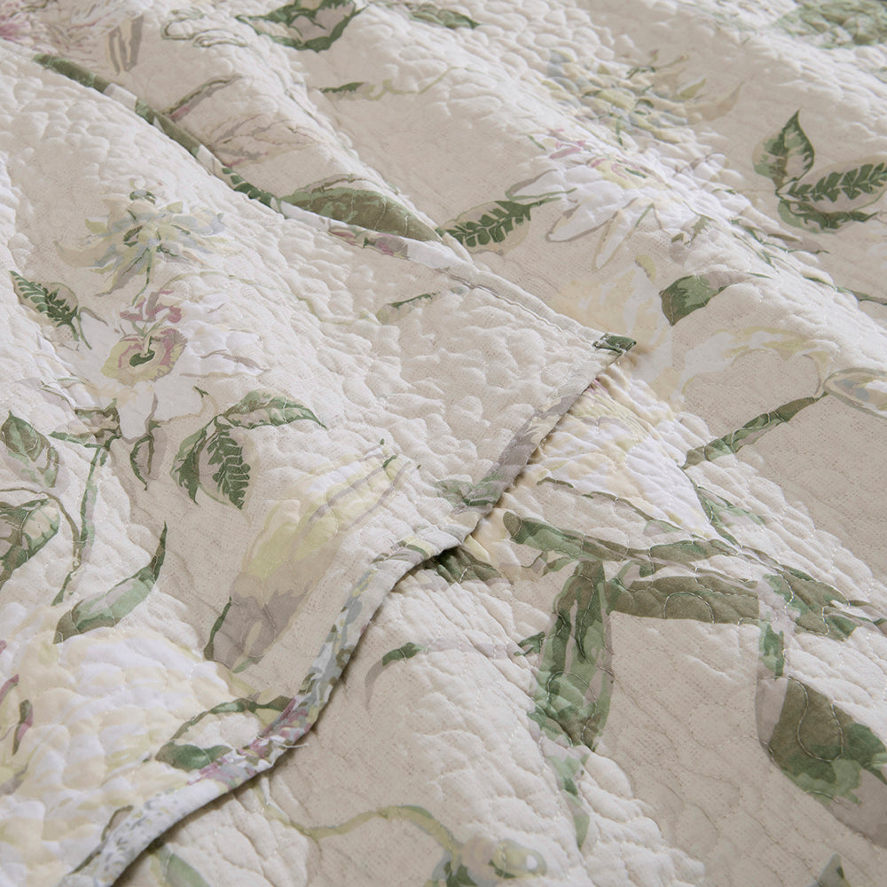 Cubrecama Quilt Estampado Barbados 1.5 Plazas Beige