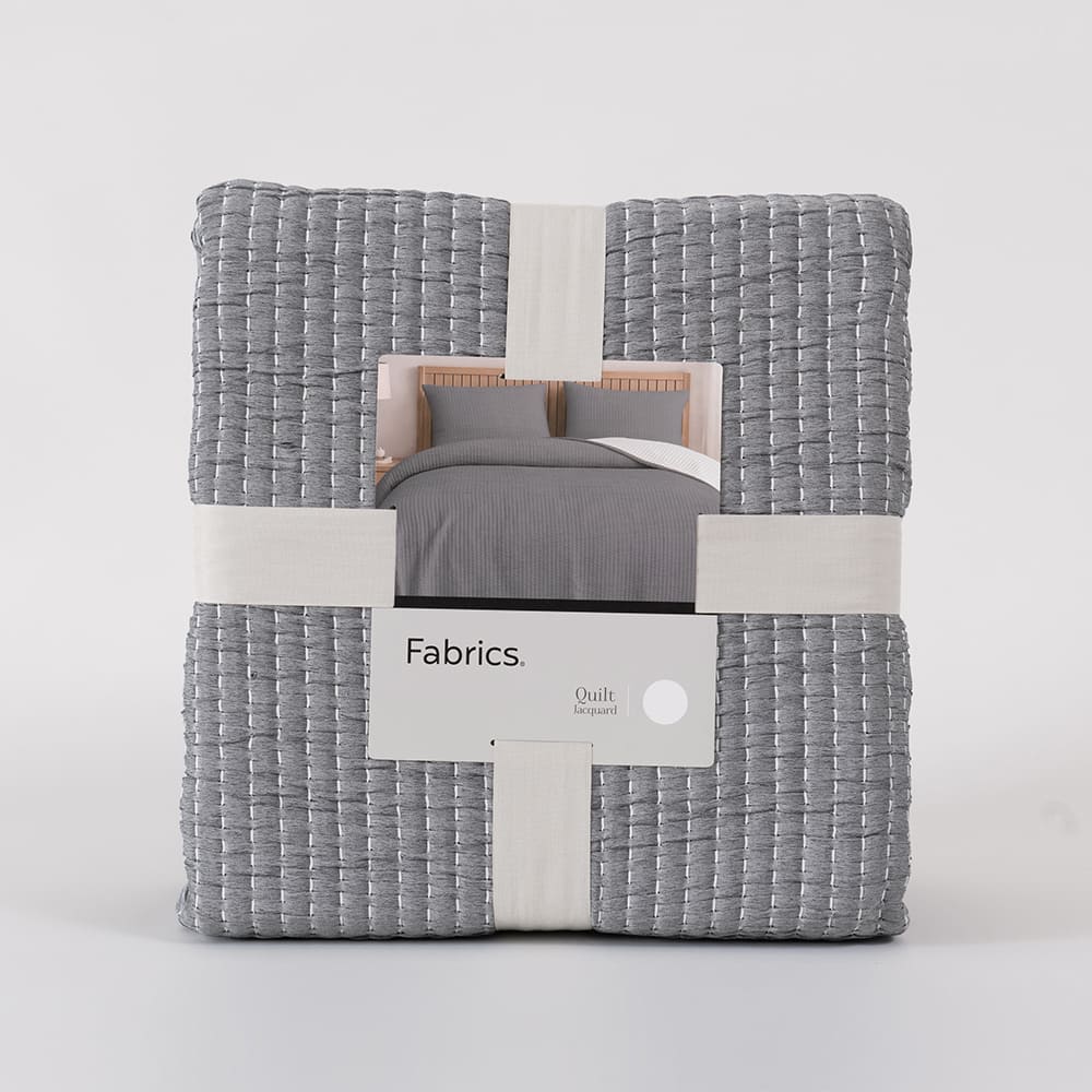 Cubrecama Quilt Jacquard Liso King Marengo