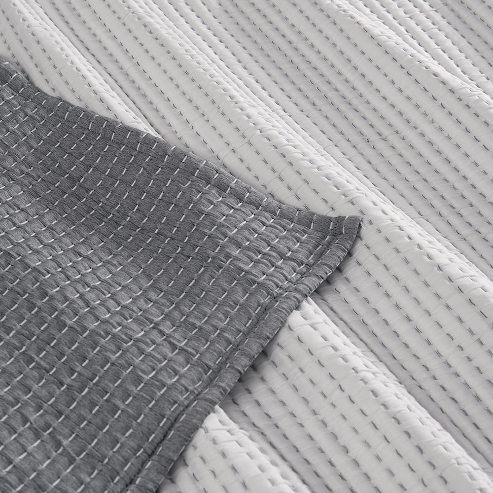 Cubrecama Quilt Jacquard Liso Super King Marengo