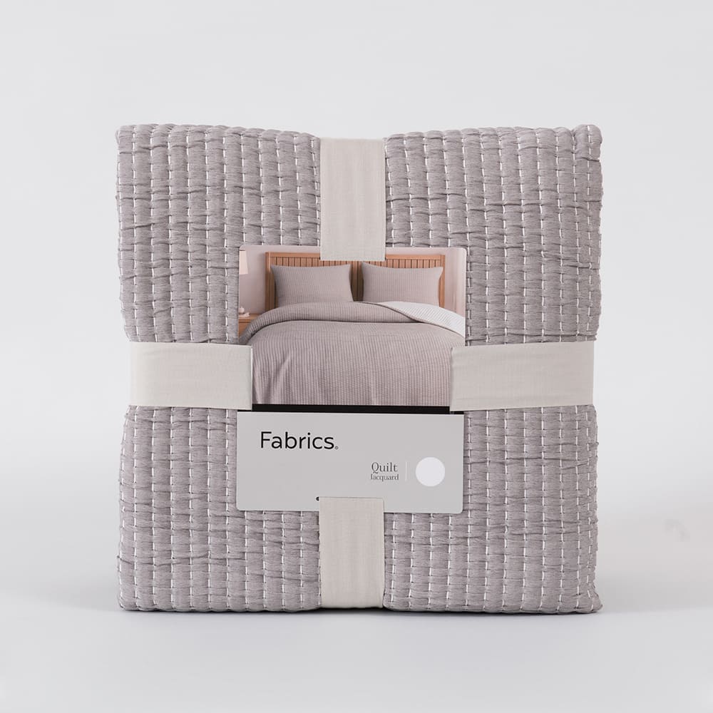 Cubrecama Quilt Jacquard Liso 1.5 Plazas Malva