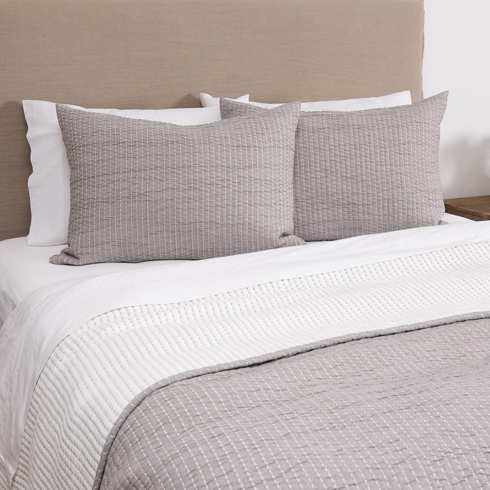 Cubrecama Quilt Jacquard Liso 2 Plazas Malva