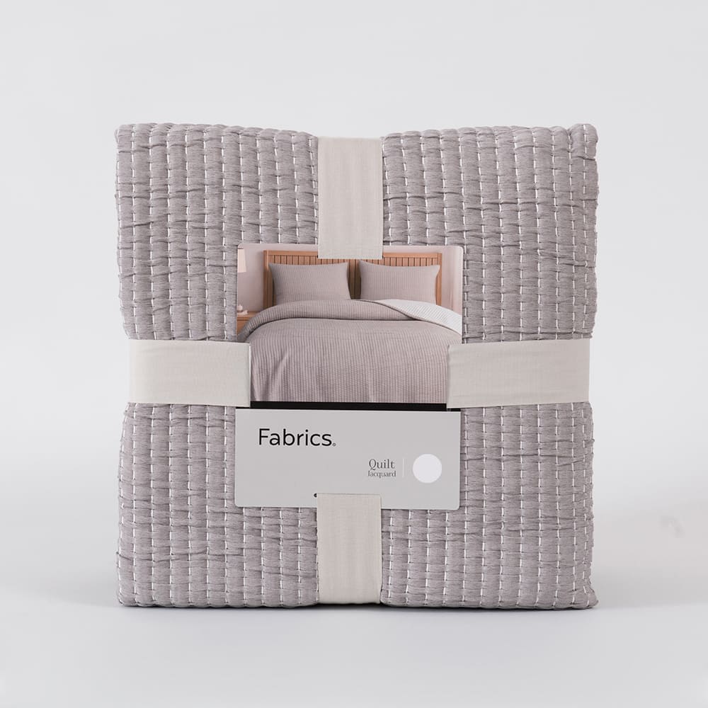 Cubrecama Quilt Jacquard Liso 2 Plazas Malva
