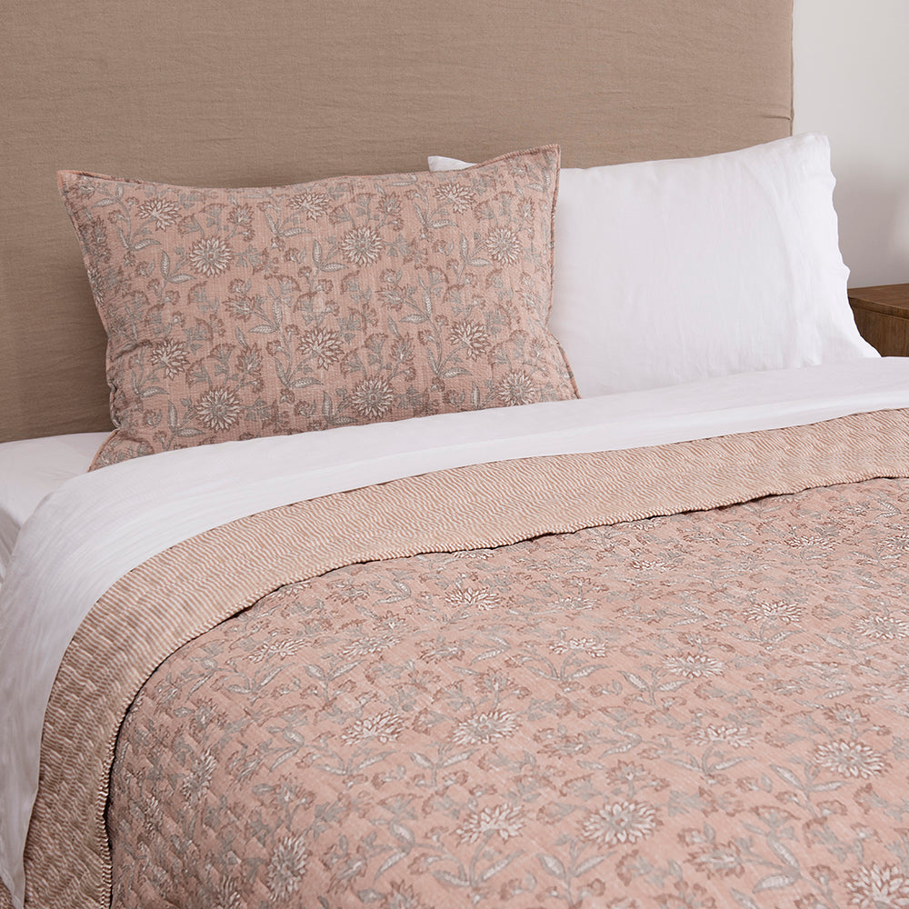 Cubrecama Quilt Estampado Bela 1.5 Plazas Coral