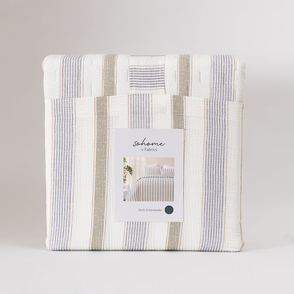 Cubrecama Quilt Estampado Bruna 1.5 Plazas Verde