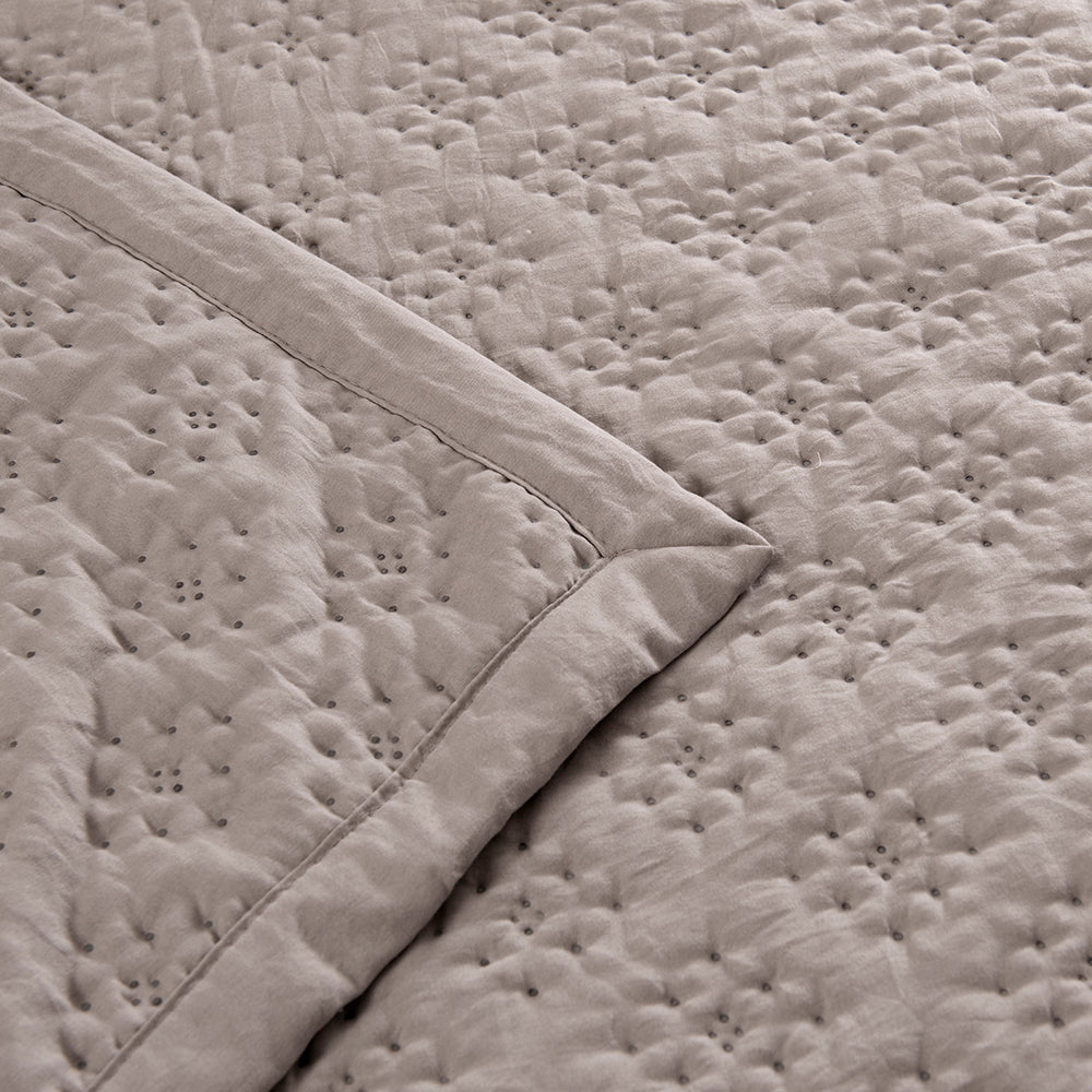 Cubrecama Quilt Pinsonic 2 Plazas Taupe