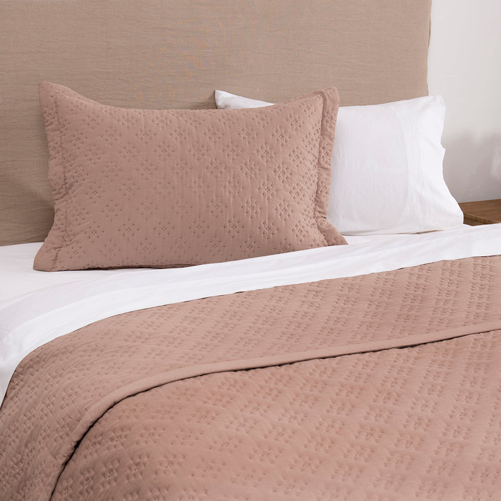 Cubrecama Quilt Pinsonic 1.5 Plazas Terracota