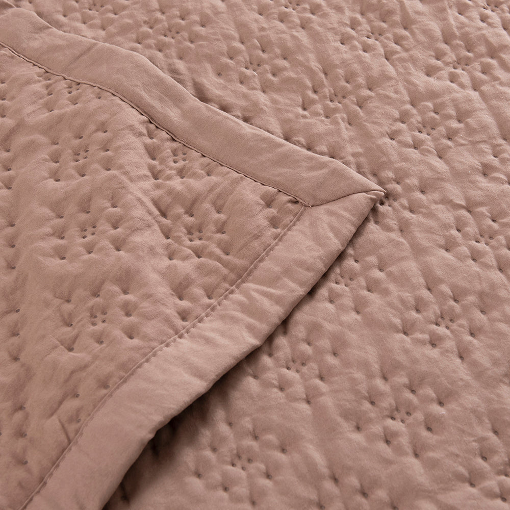 Cubrecama Quilt Pinsonic 1.5 Plazas Terracota