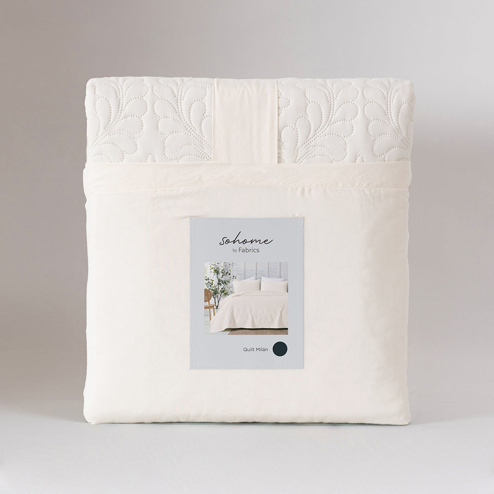 Cubrecama Quilt Milán King Blanco