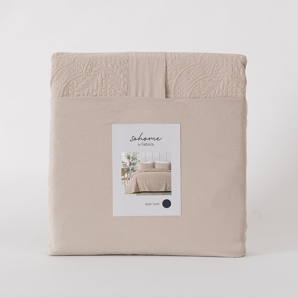Cubrecama Quilt Roma 1.5 Plazas Celeste
