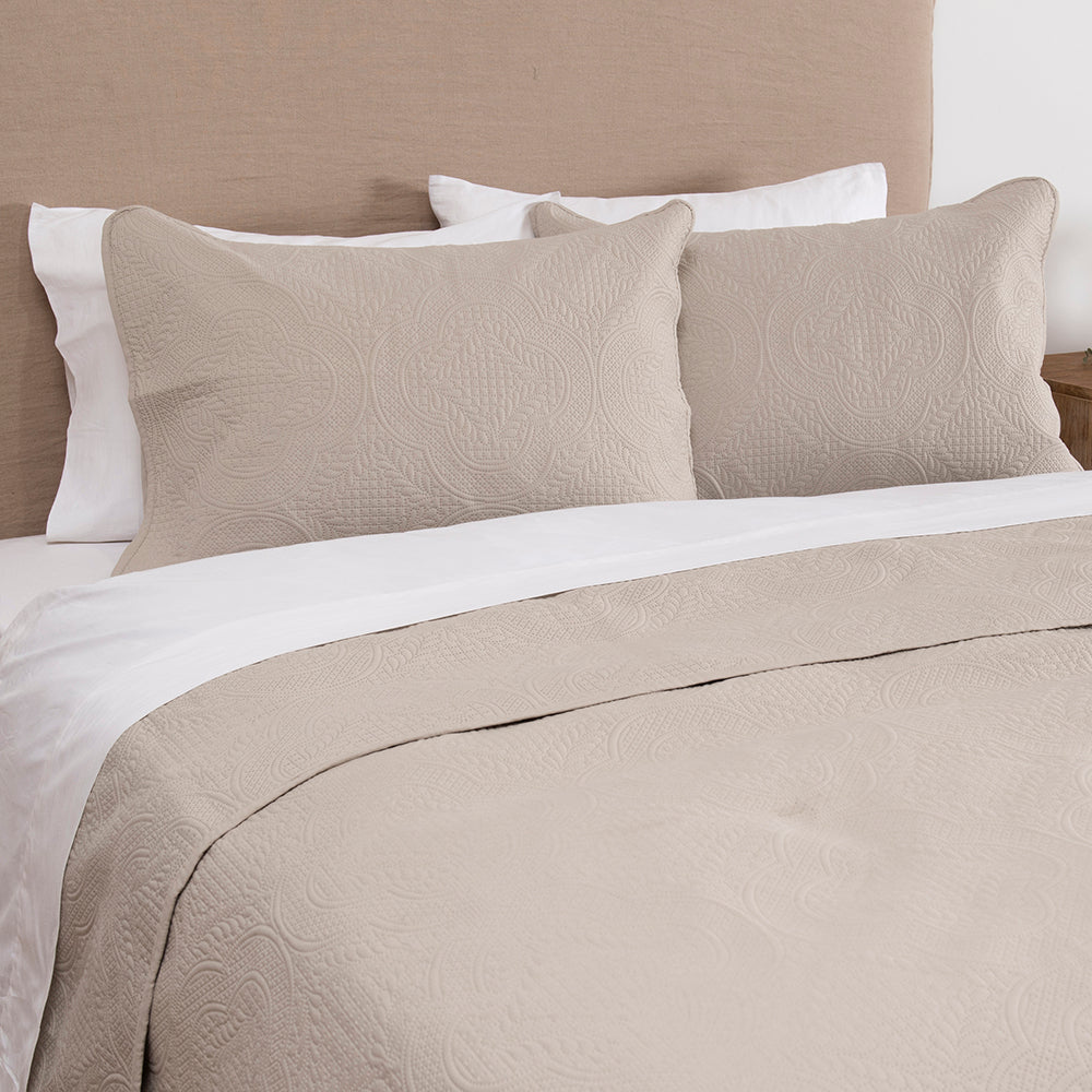 Cubrecama Quilt Roma King Celeste