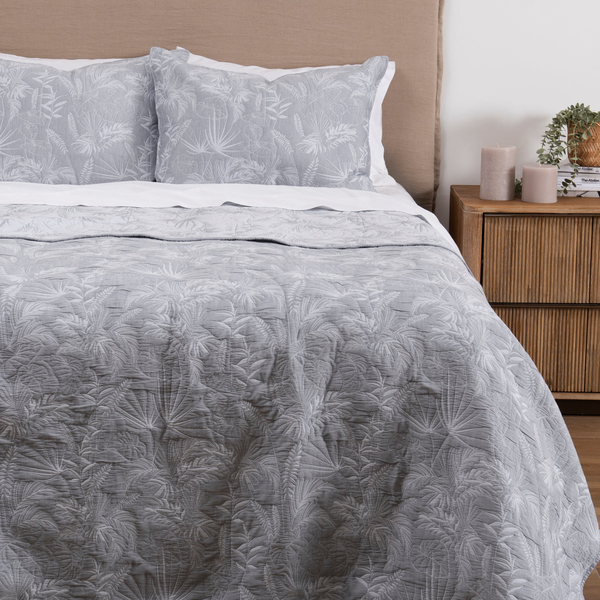 Cubrecama Quilt Jacquard Tania 1.5 Plazas Azul