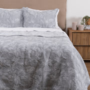 Cubrecama Quilt Jacquard Tania King Azul