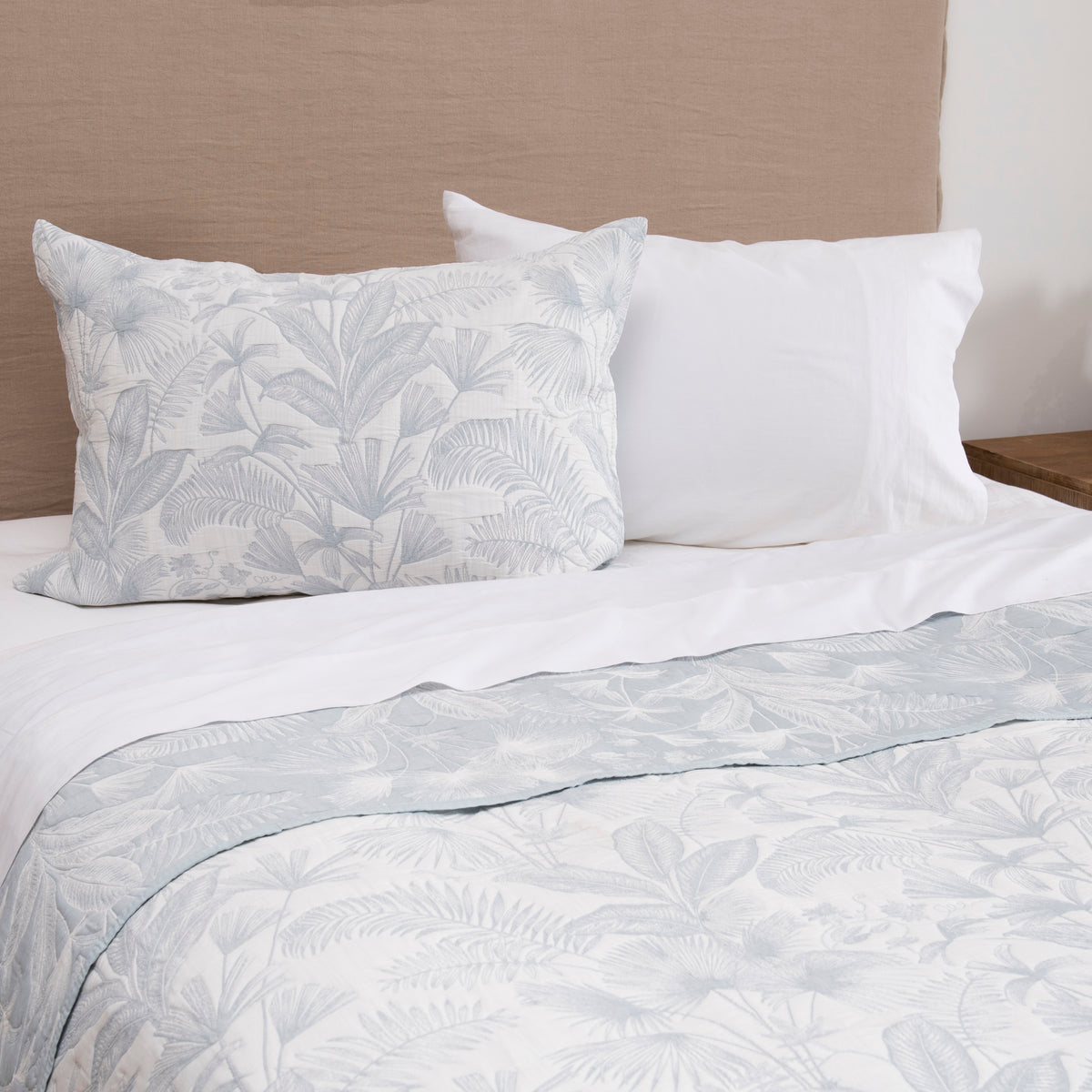 Cubrecama Quilt Jacquard Eva 1.5 Plazas Celeste