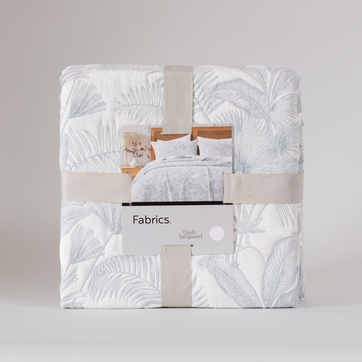 Cubrecama Quilt Jacquard Eva King Celeste