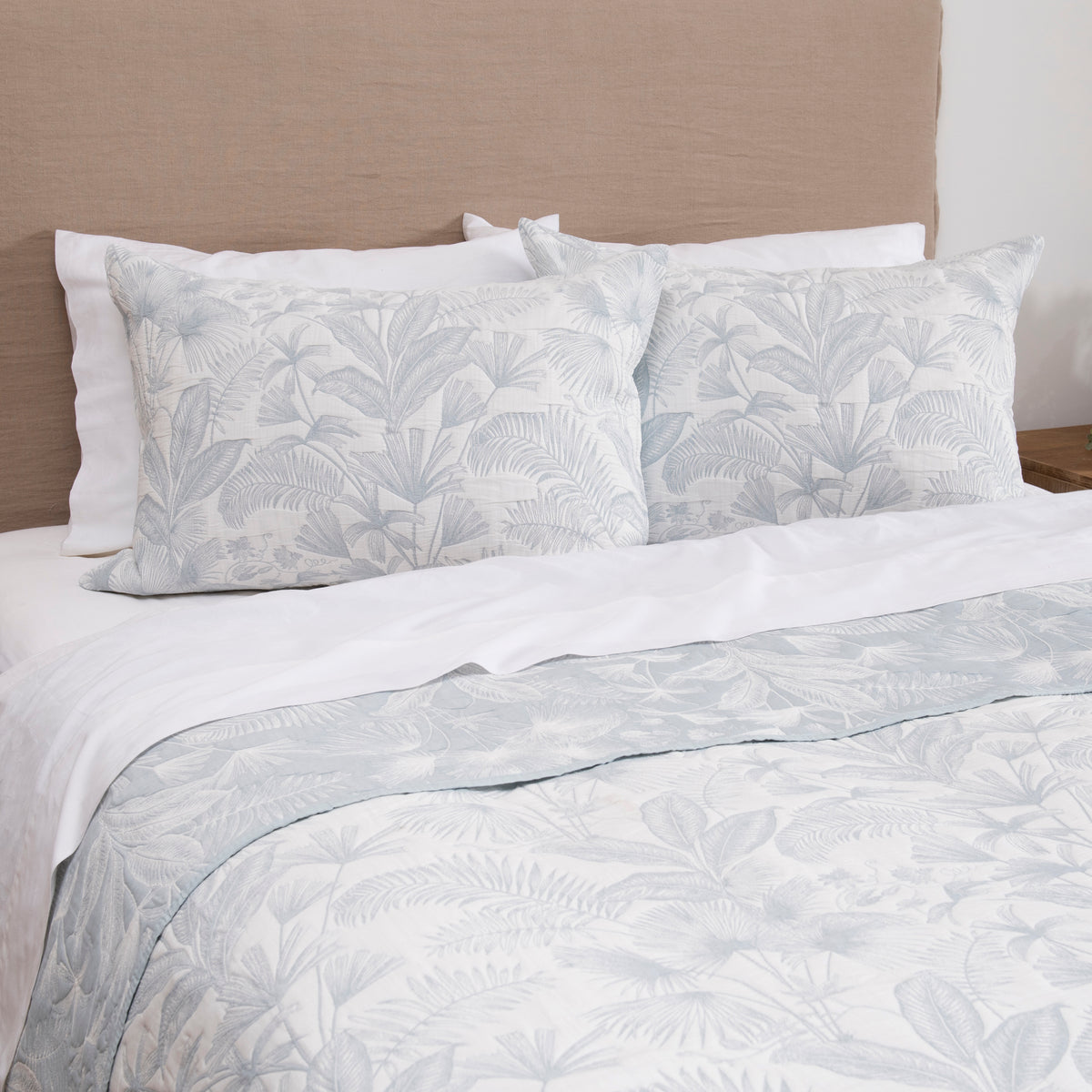 Cubrecama Quilt Jacquard Eva Super King Celeste