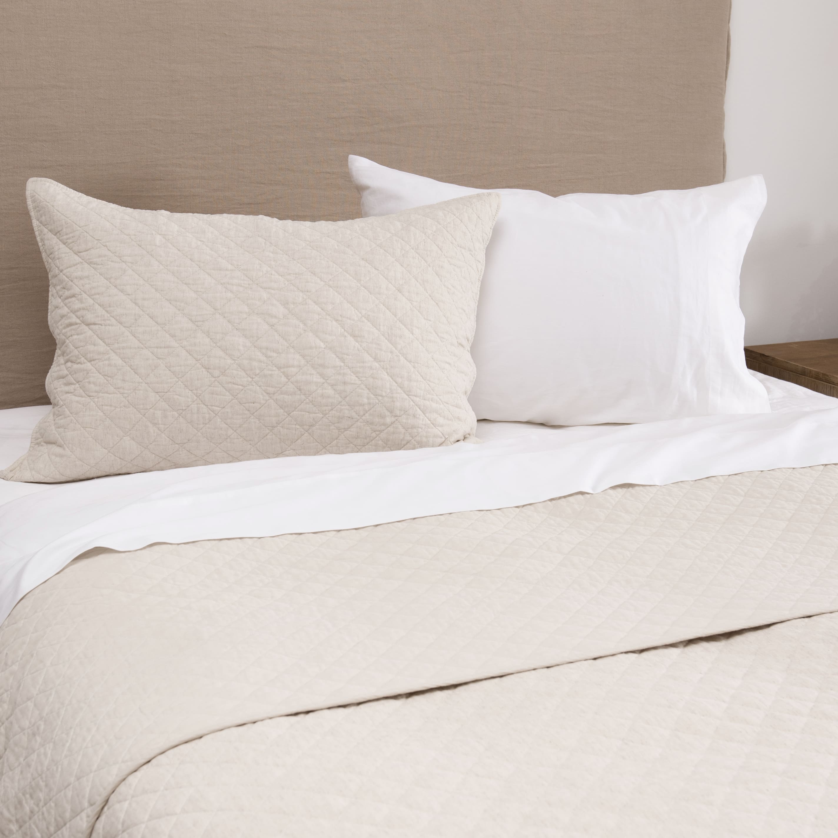 Cubrecama Quilt Lino 1.5 Plazas Natural
