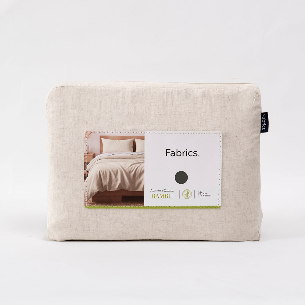 Funda Plumón Bambú 2 Plazas Beige