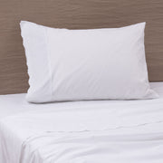 Sábana 180 Hilos Broderie Amaya 1.5 Plazas Blanco