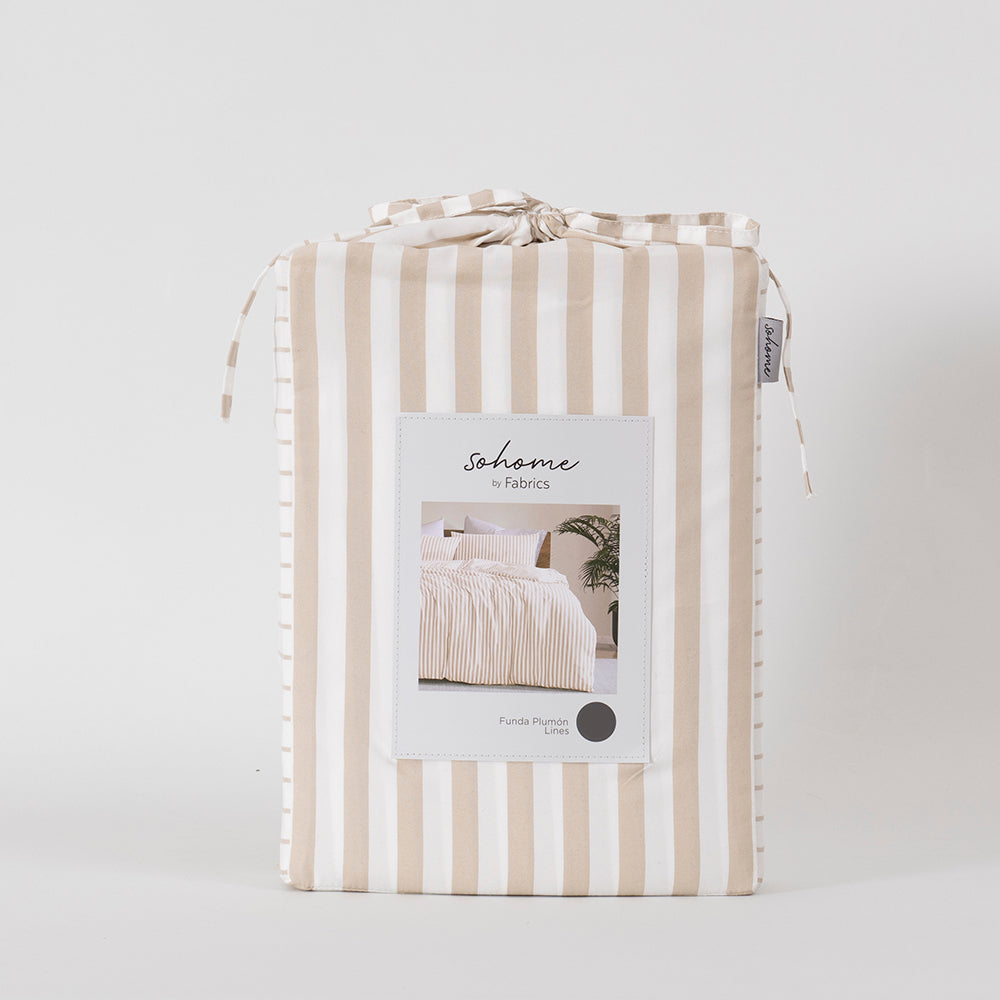 Funda de Plumón Lines King Beige