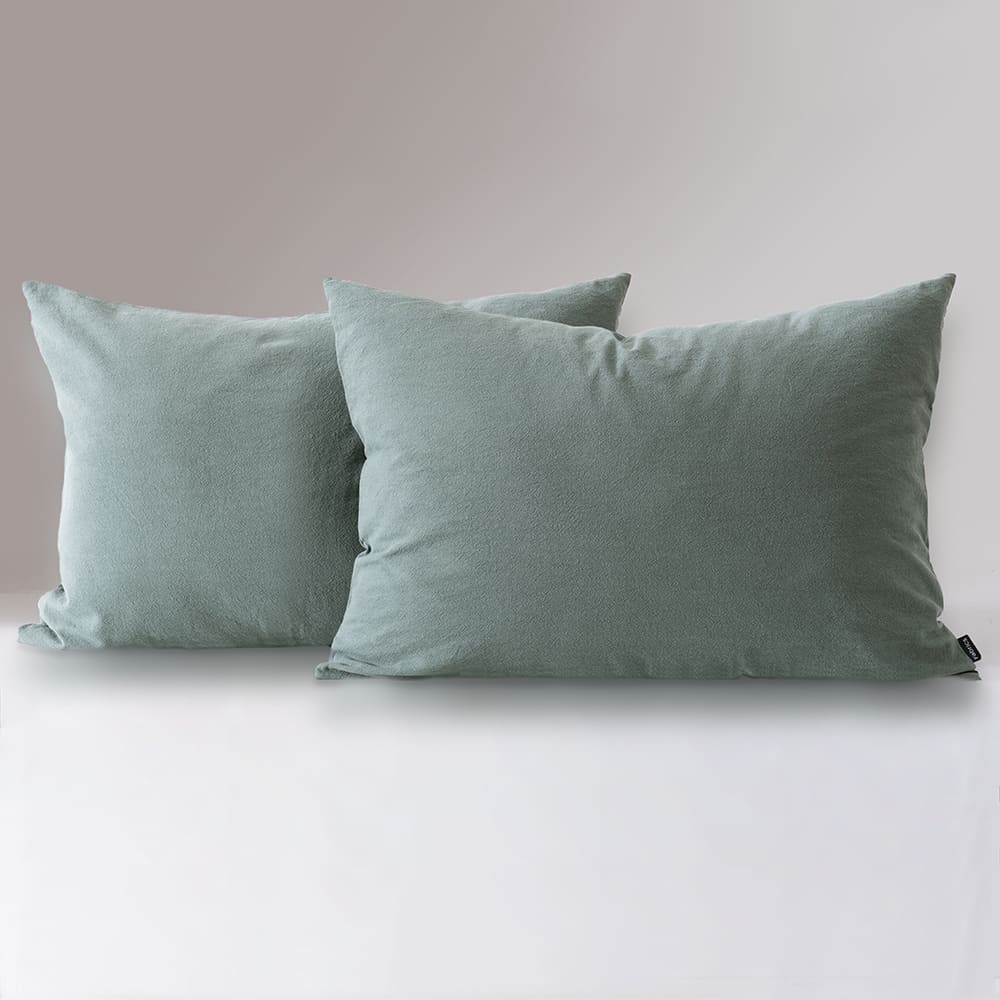 Set 2 Fundas Almohadas Lino 50x70cm Petróleo